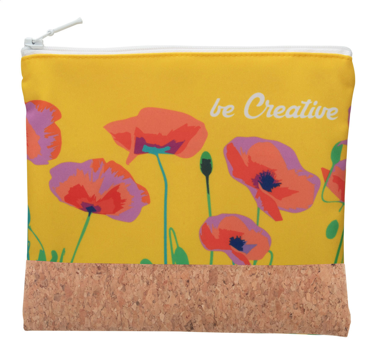CreaBeauty Cork M kosmetická taštička na zakázku bílá