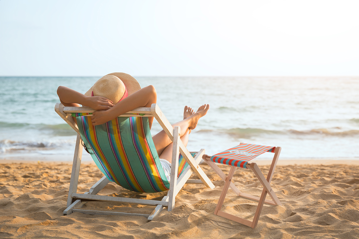 Nissi - Tabouret de plage personnalisé