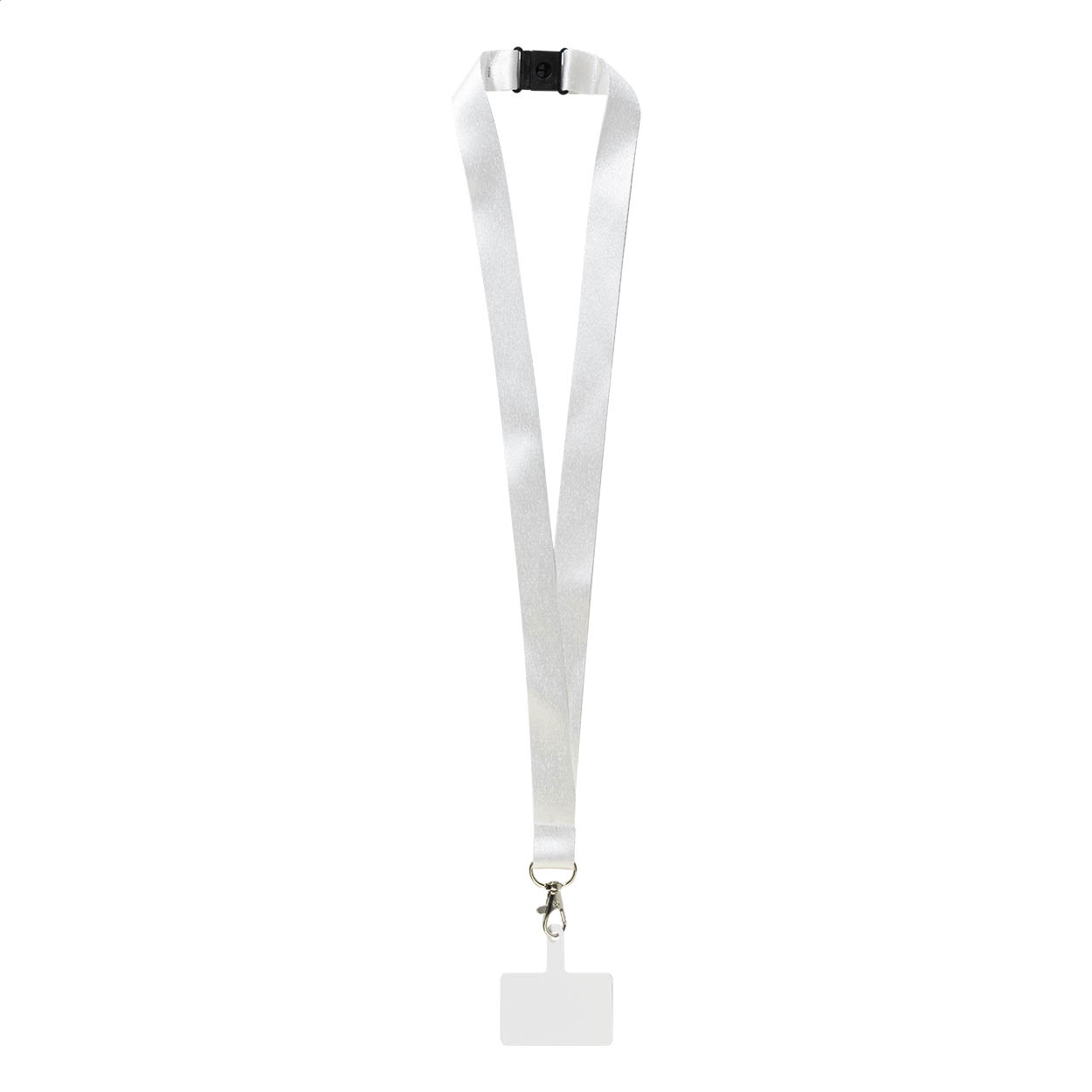 Subyard Mobile Safe lanyard RPET s držákem na mobilní telefon bílá