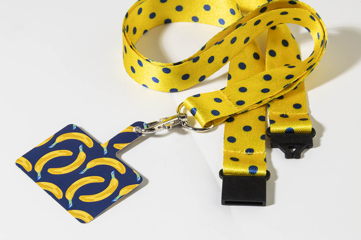 Subyard Mobile Safe lanyard RPET s držákem na mobilní telefon bílá