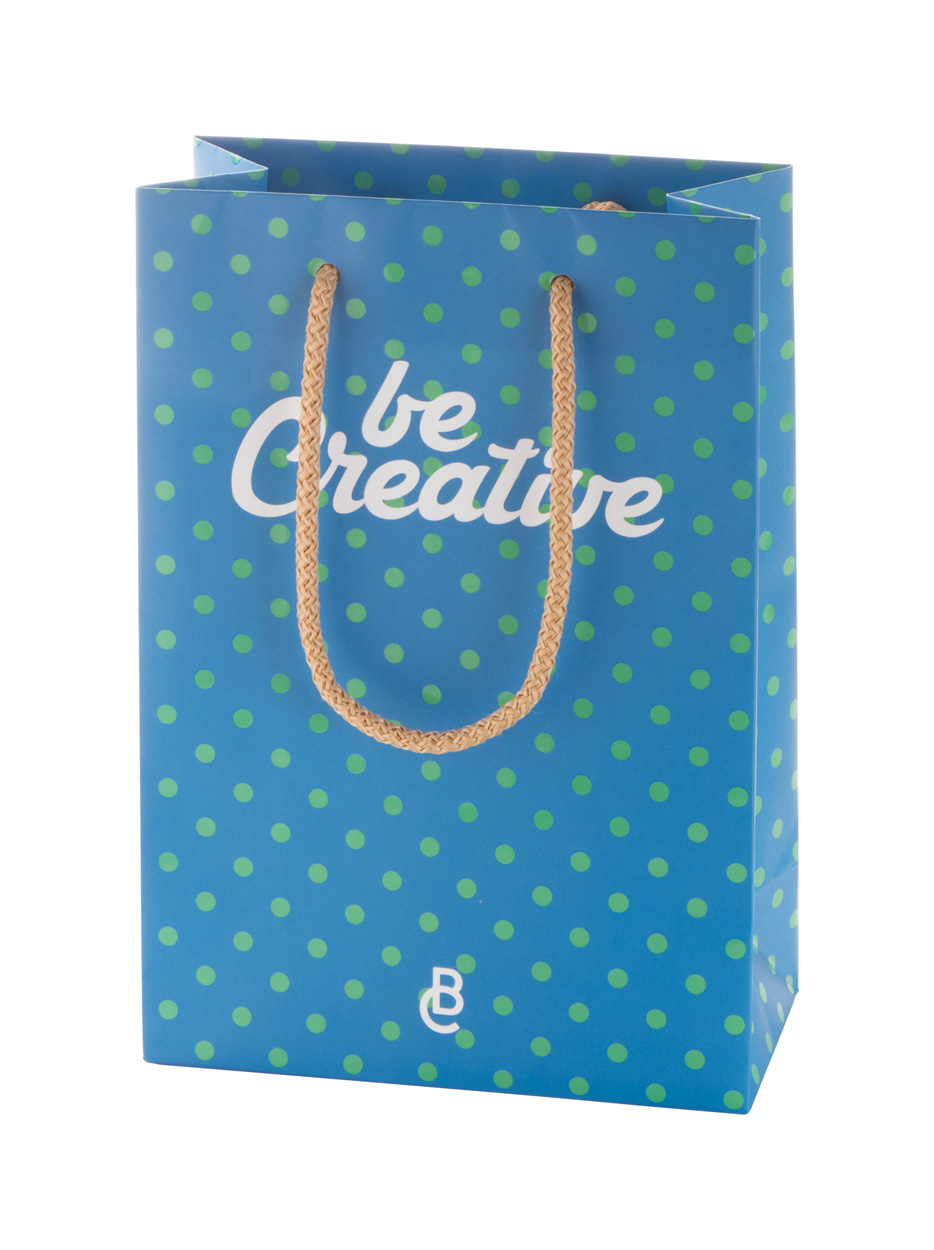 CreaShop S papirnata shopping torba s ručkama od poliestera, mala, s logom 