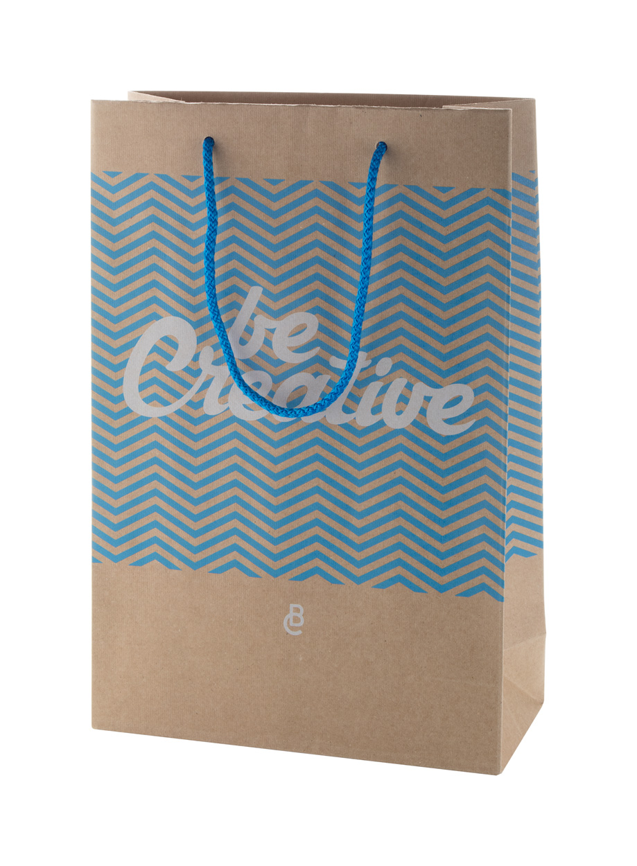 CreaShop M papirnata shopping torba s ručkama od poliestera, srednja, s logom 
