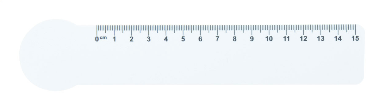 Couler 15 15 cm pravítko, koleček bílá