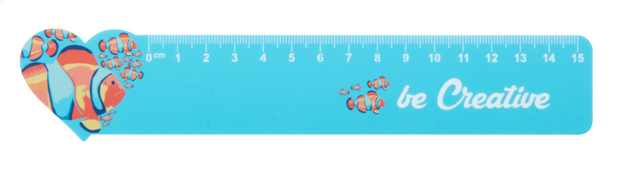 Couler 15 15 cm pravítko, srdce bílá