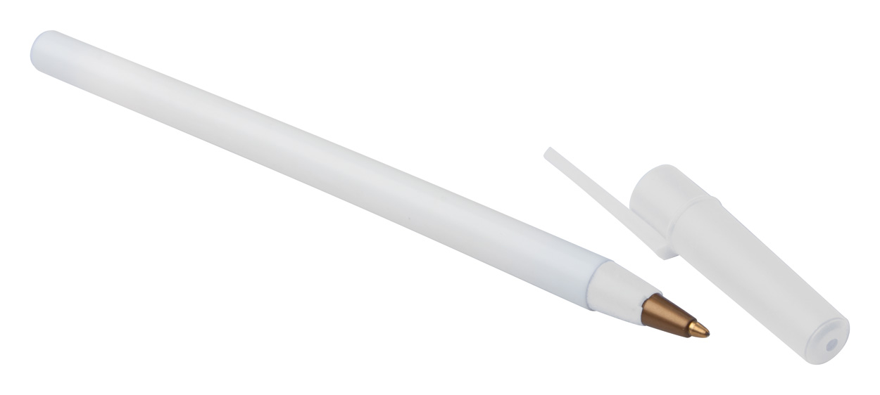 Promo  Elky plastična kemijska olovka sa gumenom drškom, bijele boje