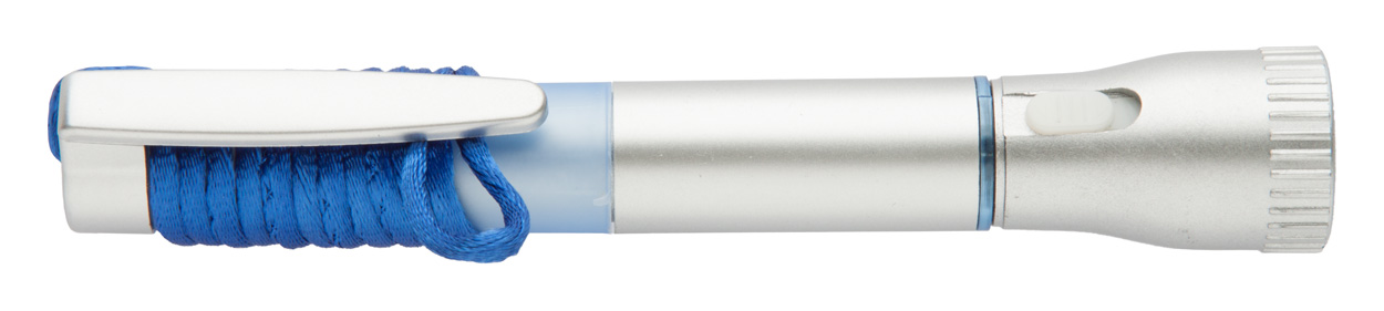 Promo  Mustap, plastična kemijska olovka s dvije LED svjetiljke i trakicom, žute boje