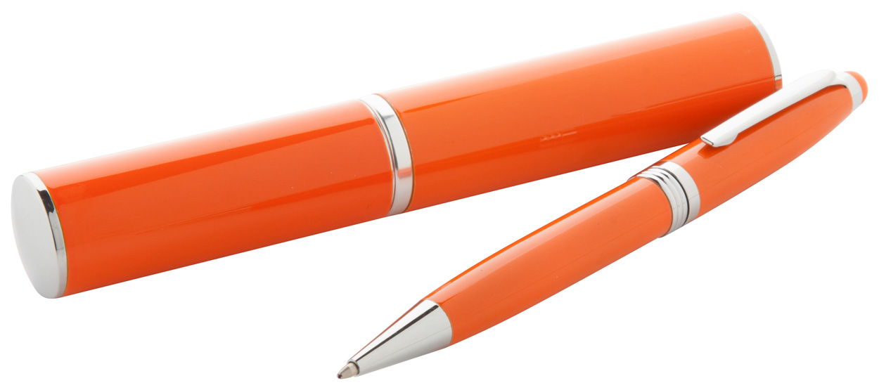 Promo  Hasten, metalna kemijska olovka s olovkom za zaslon u etuiu, roze boje