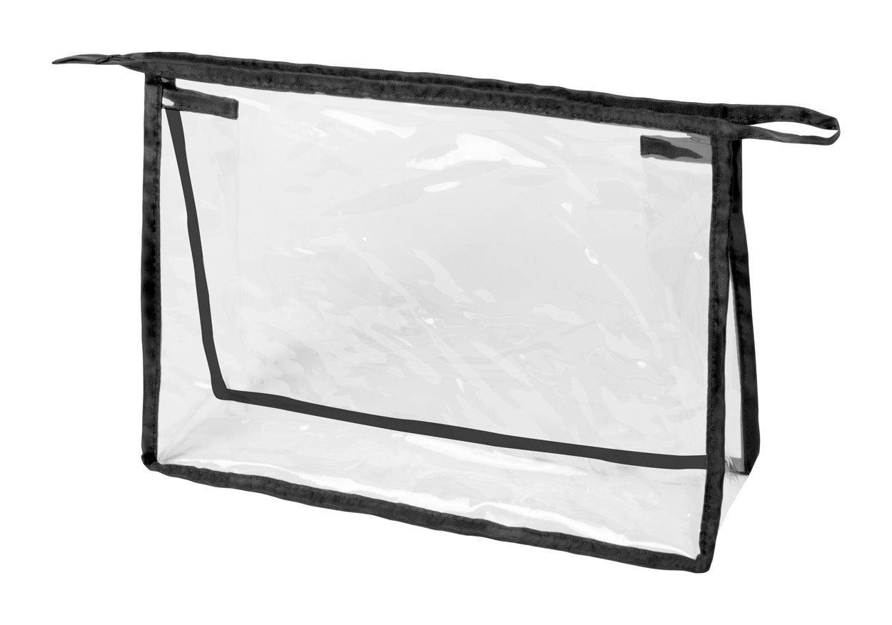 Promo  Losut, prozirna plastična torbica s patentnim zatvaračem, bijele boje
