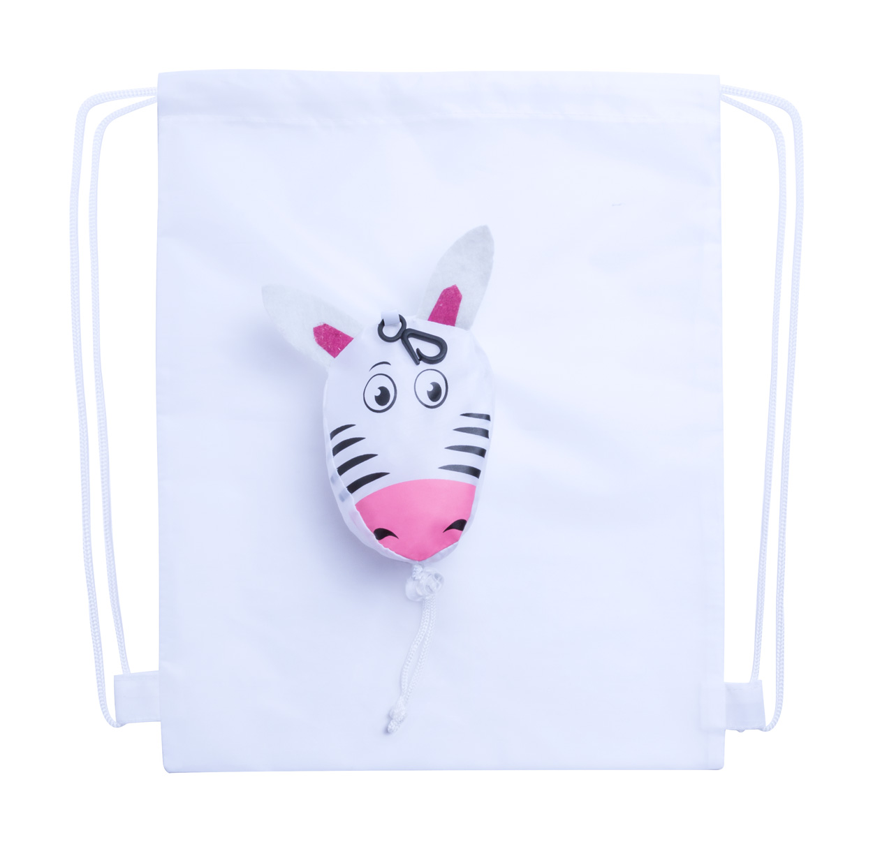 Promo  Kissa, dječja sklopiva torbica s uzorkom zebre, bijele boje