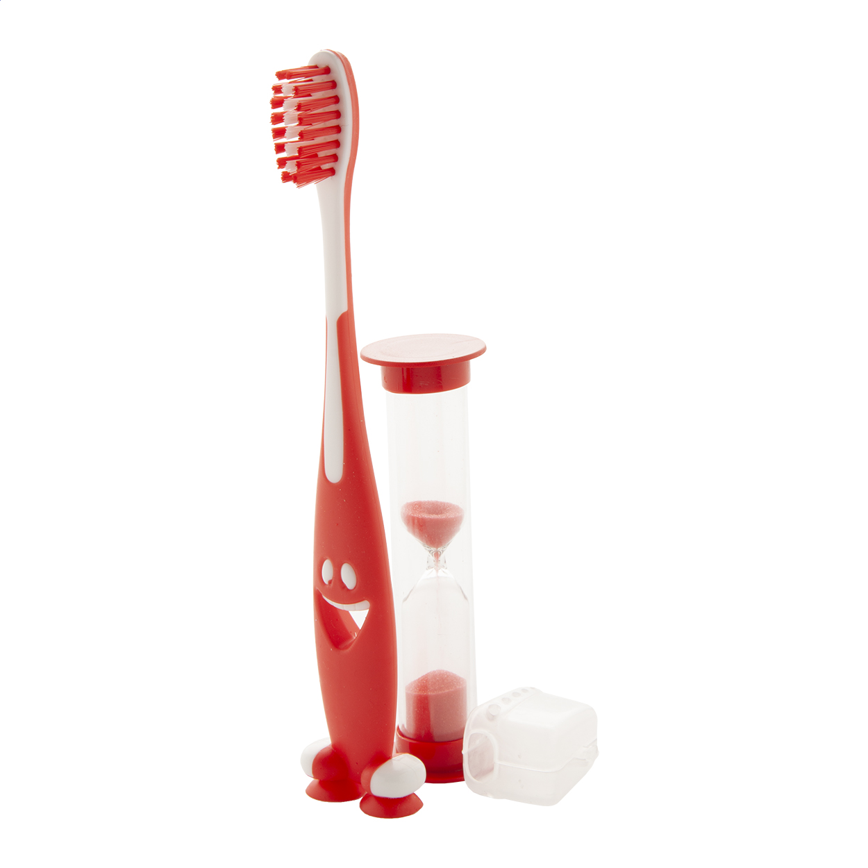 Toothie sada na čištění zubů červená