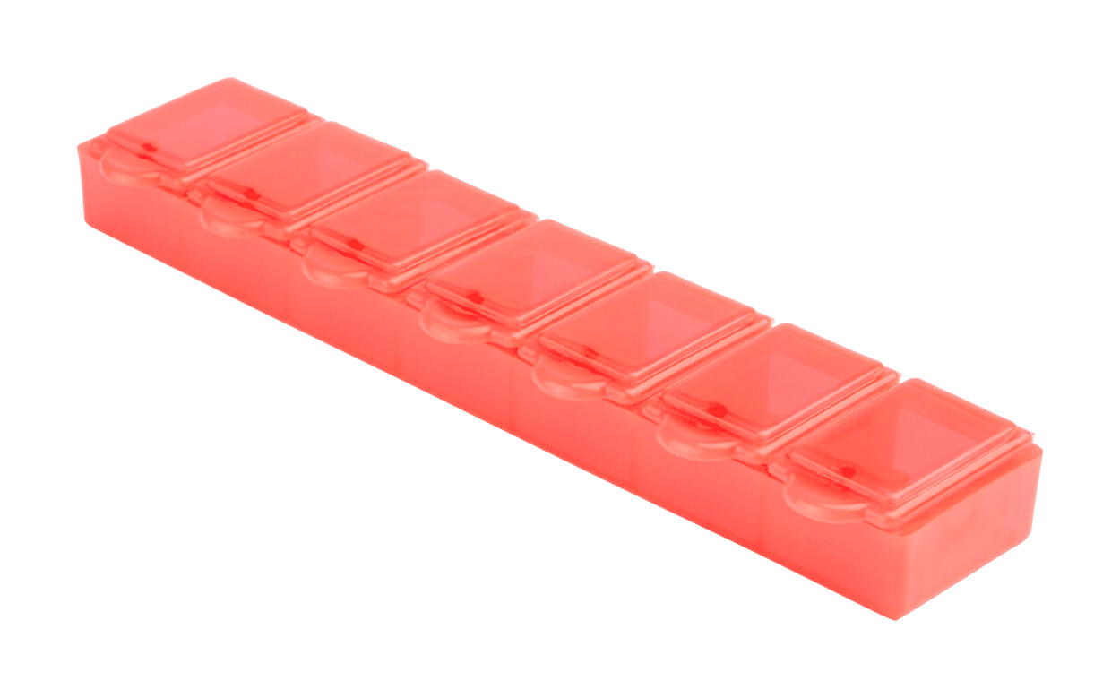 Promo  Lucam, plastična kutija za tablete s 7 odjeljaka, bijele boje