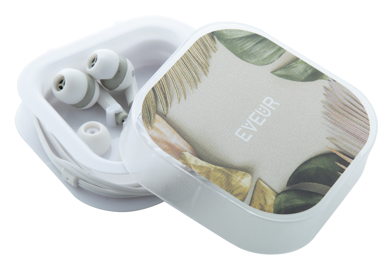 Cort slušalice, bijele boje s logom tvrtke 
