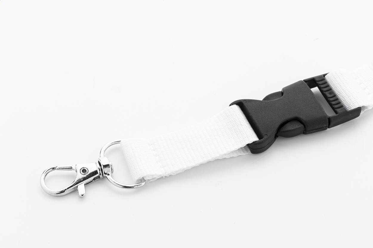Revent Plus RPET lanyard bílá