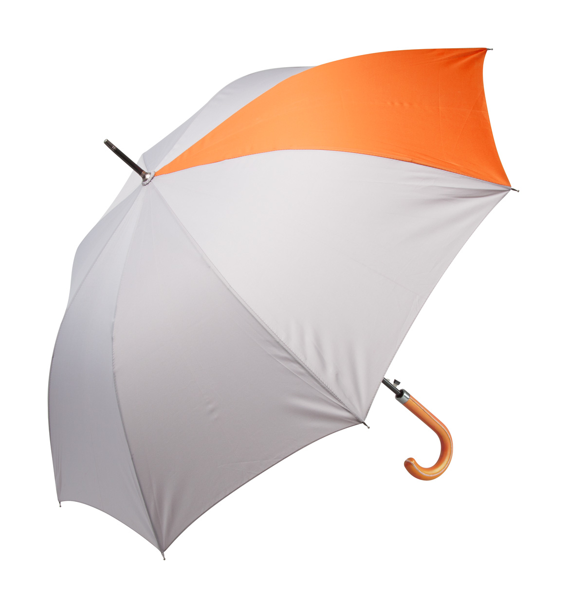 Stratus automatski kišobran otporan na vjetar, narančaste boje s tiskom 