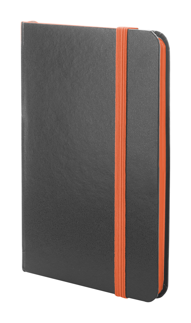 Kolly notes sa 80 listova s markerom i gumenim remenom, narančaste boje s tiskom 