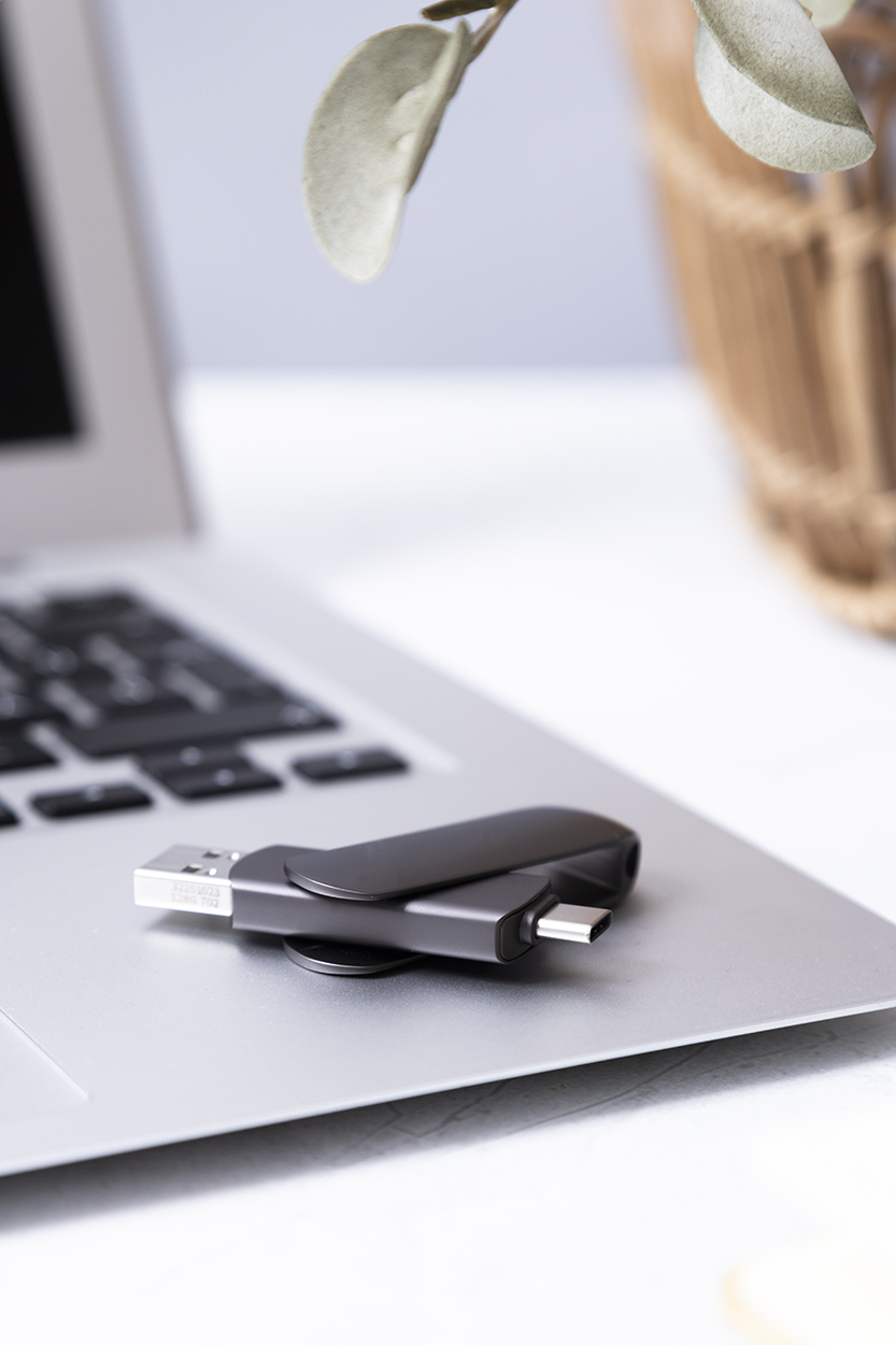 Gigax OTG USB flash disk tmavě šedá