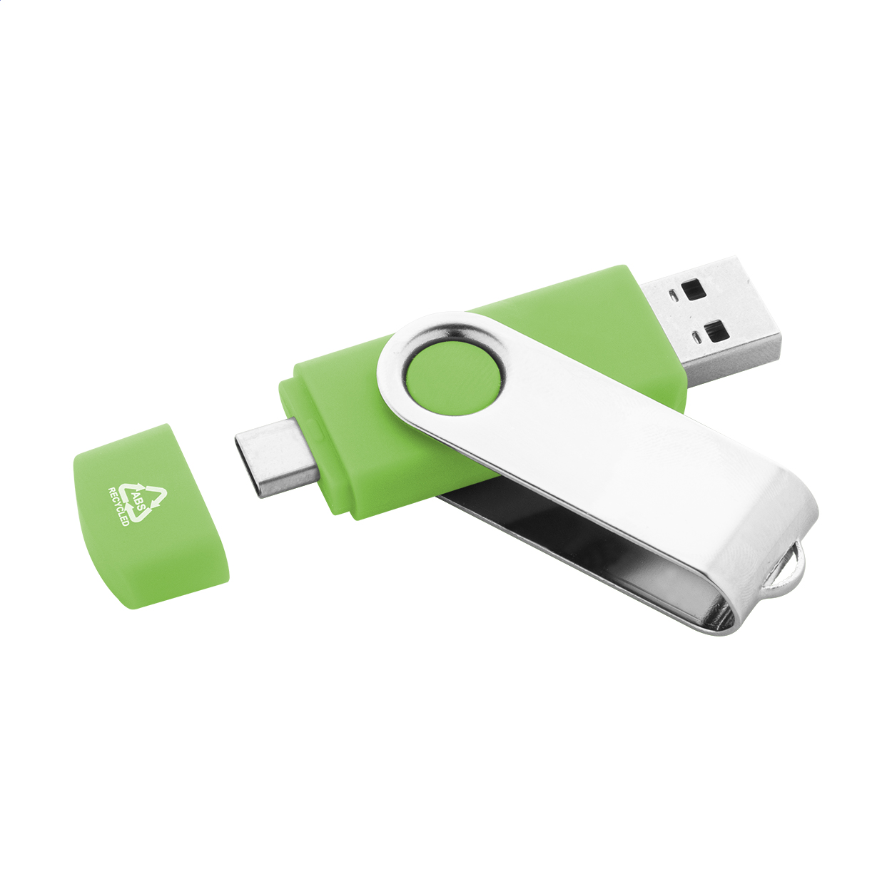 TwistDrive Plus USB flash disk RABS OTG zelená